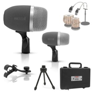 5 Core Tabla Mic Indian Instrument Microphone Set for Bayan Dayan Dholak Mic for Studio Stage Temple